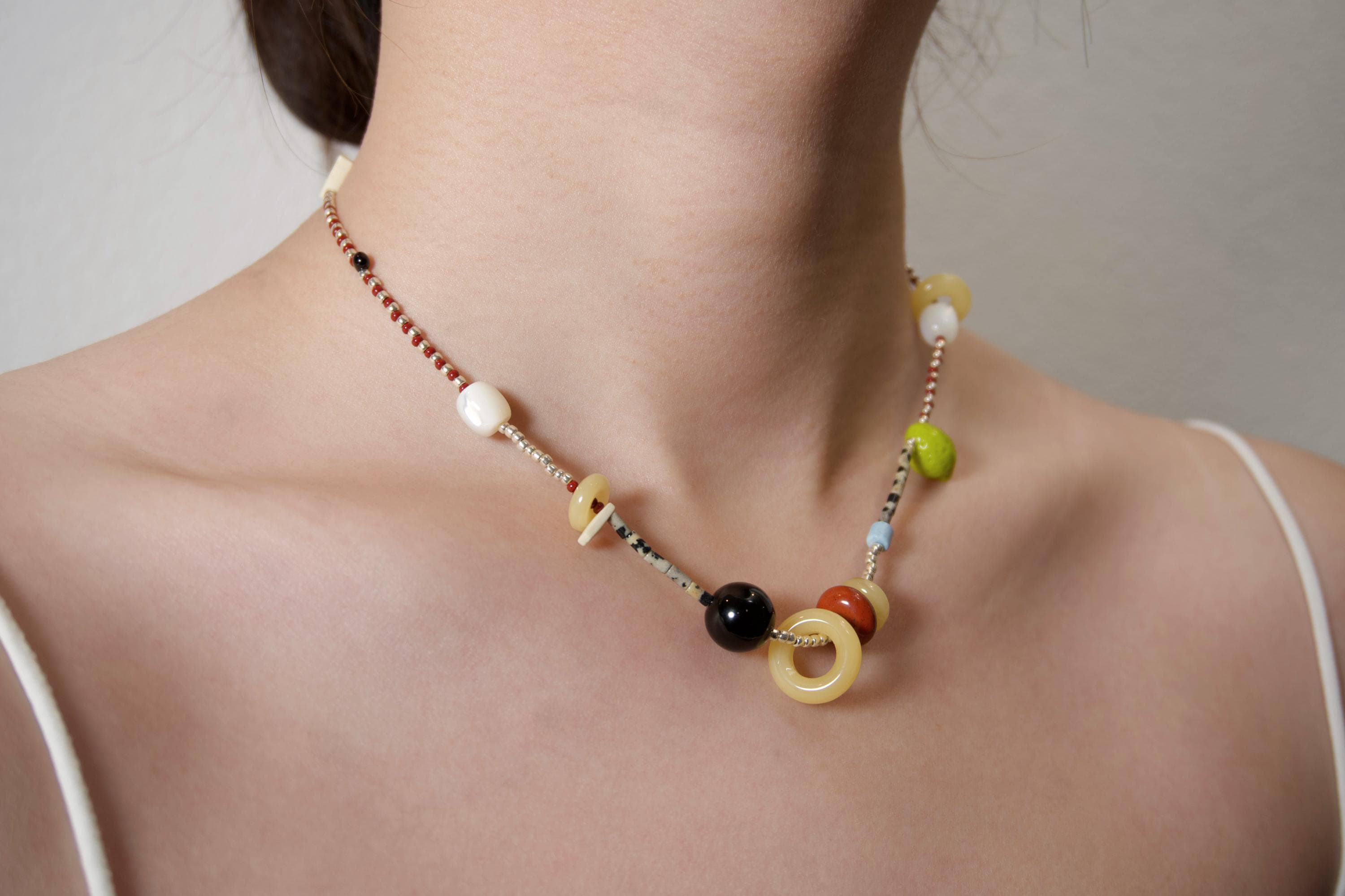 Handmade Asymmetrical Beaded Necklace
