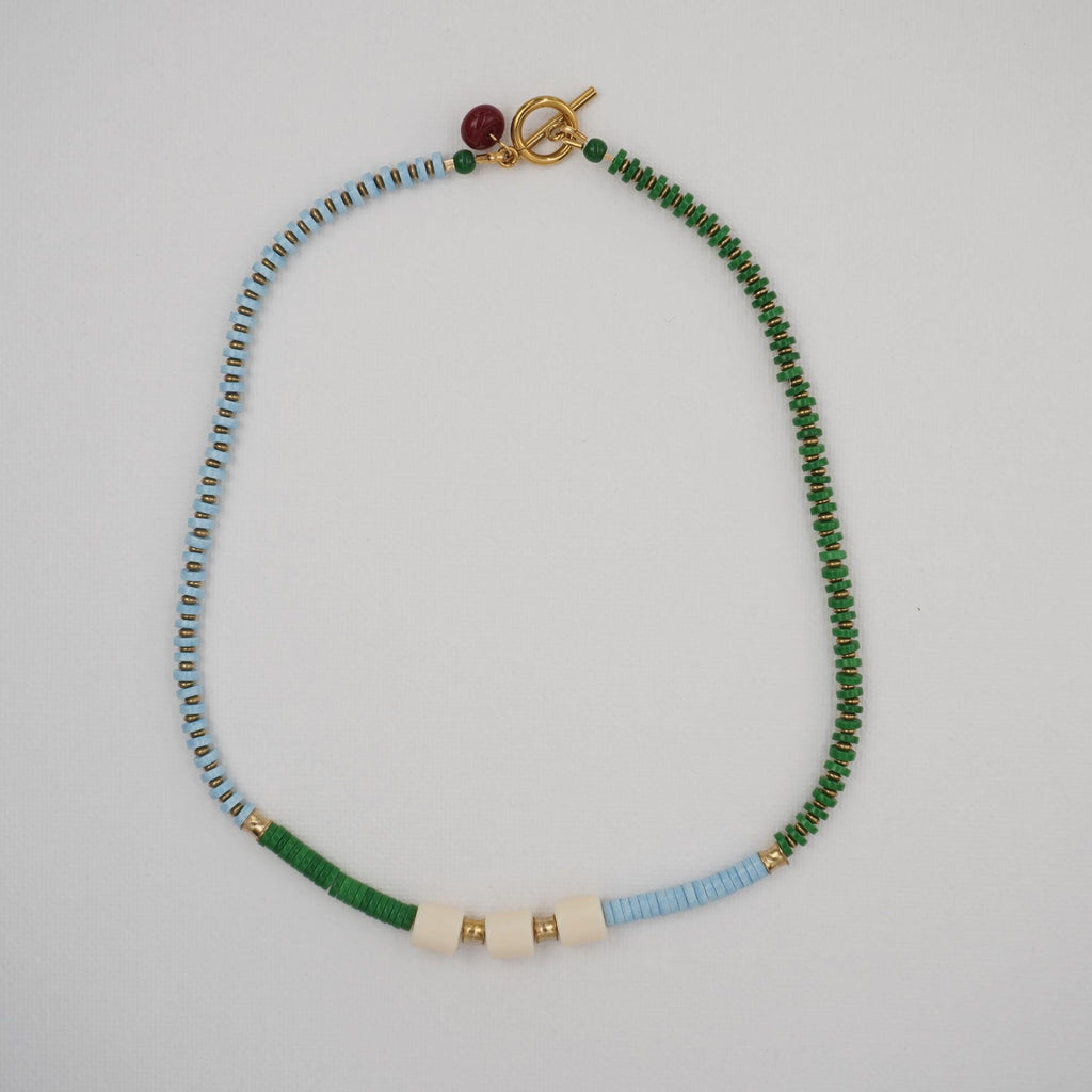 Handmade Colour Block Heishi Bead Necklace