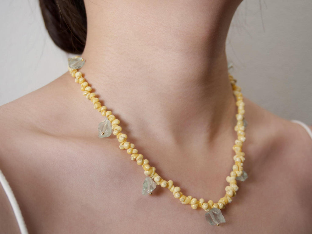 Natural Yellow Seashell Necklace