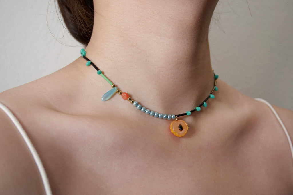 Handmade Fruit Charm Beaded Necklace