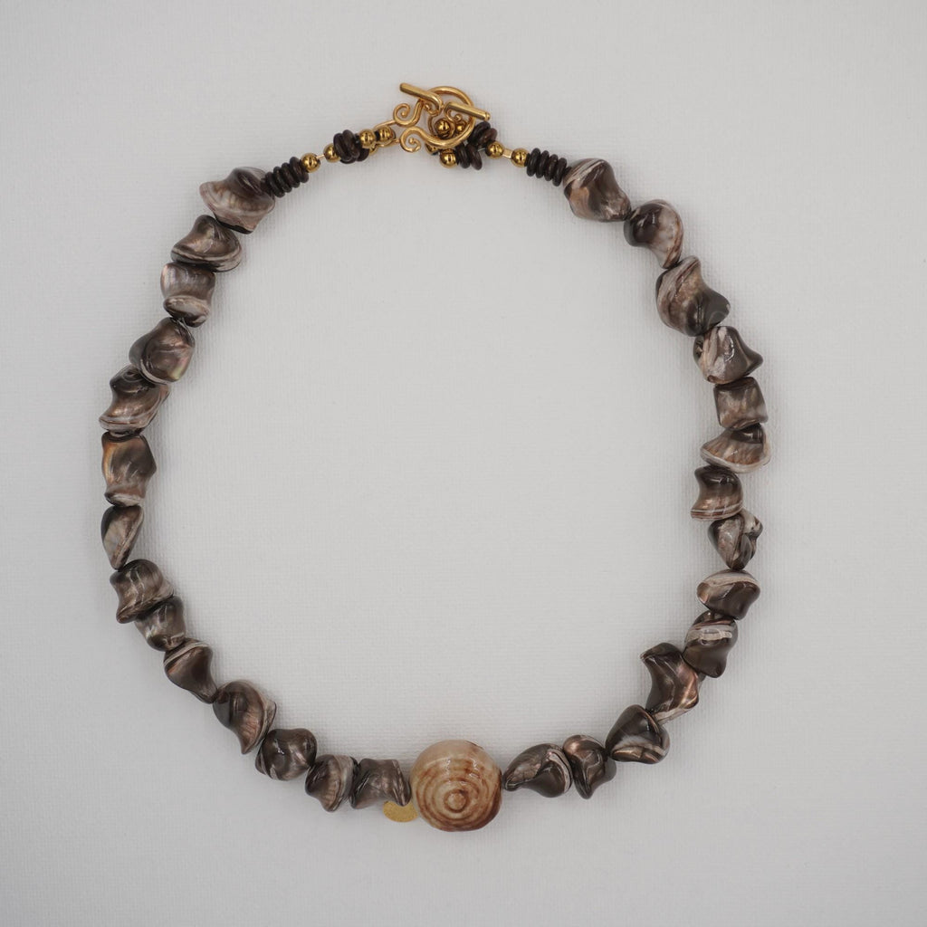 Handmade Brown Shell Necklace