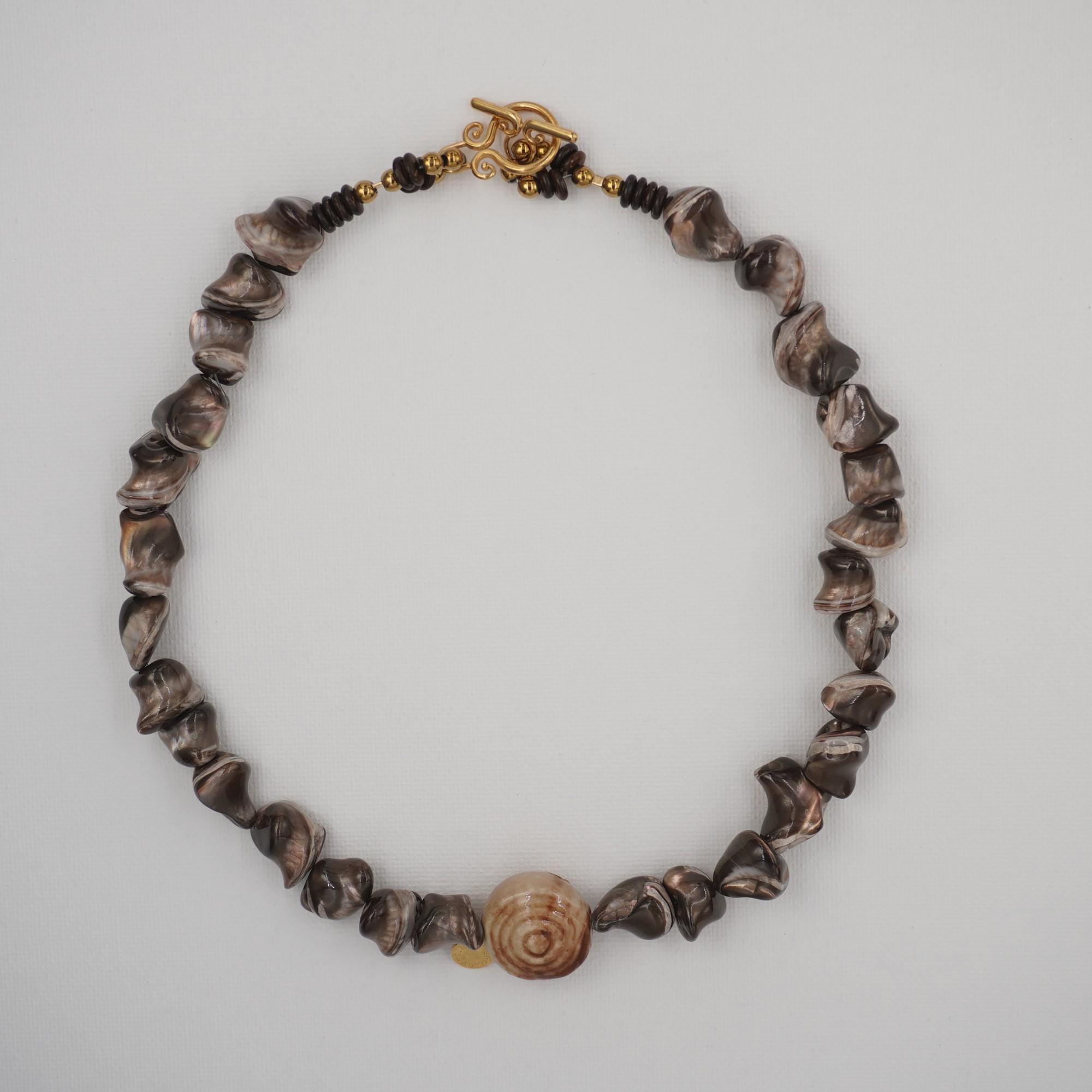 Handmade Brown Shell Necklace