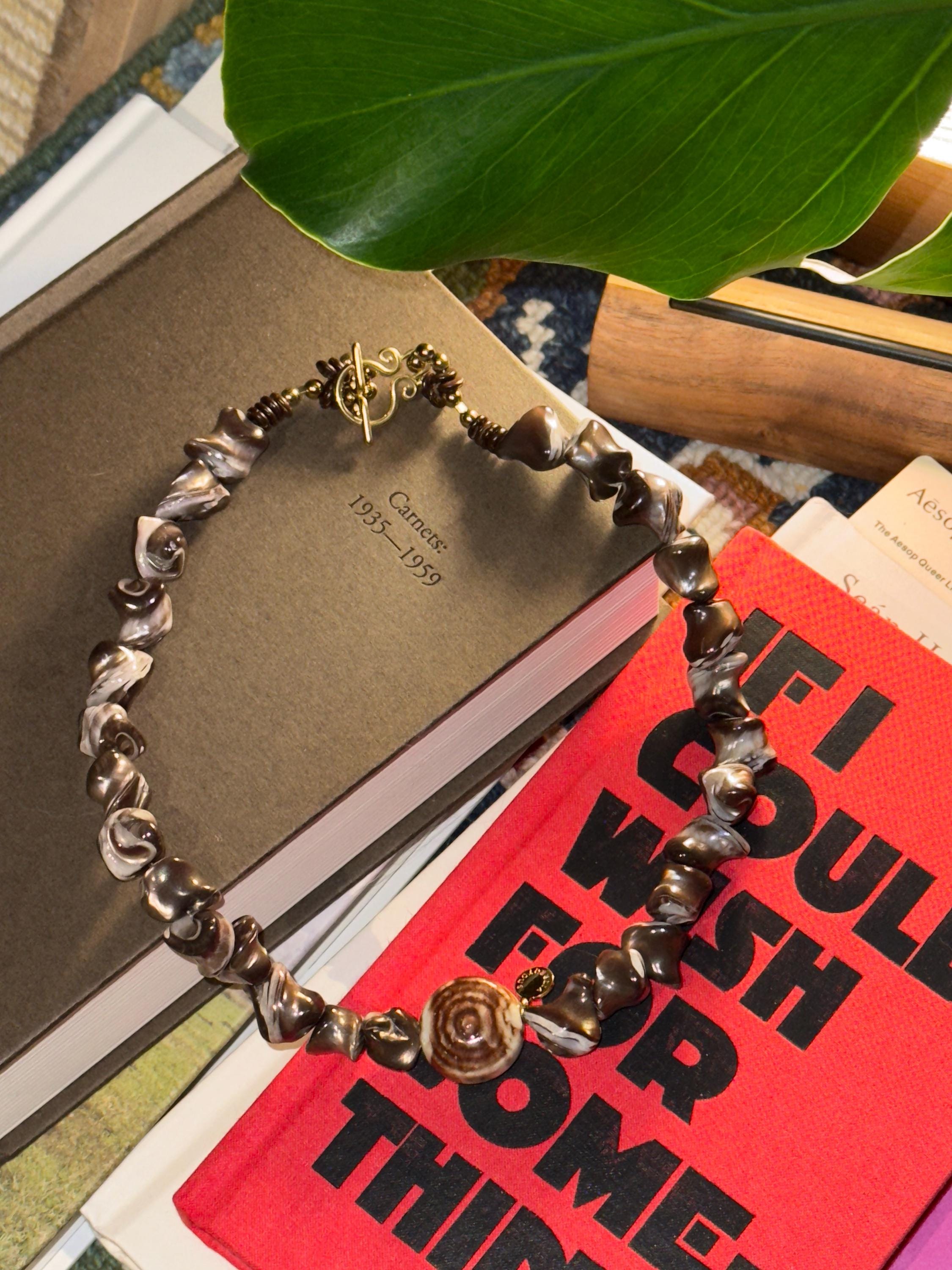 Handmade Brown Shell Necklace