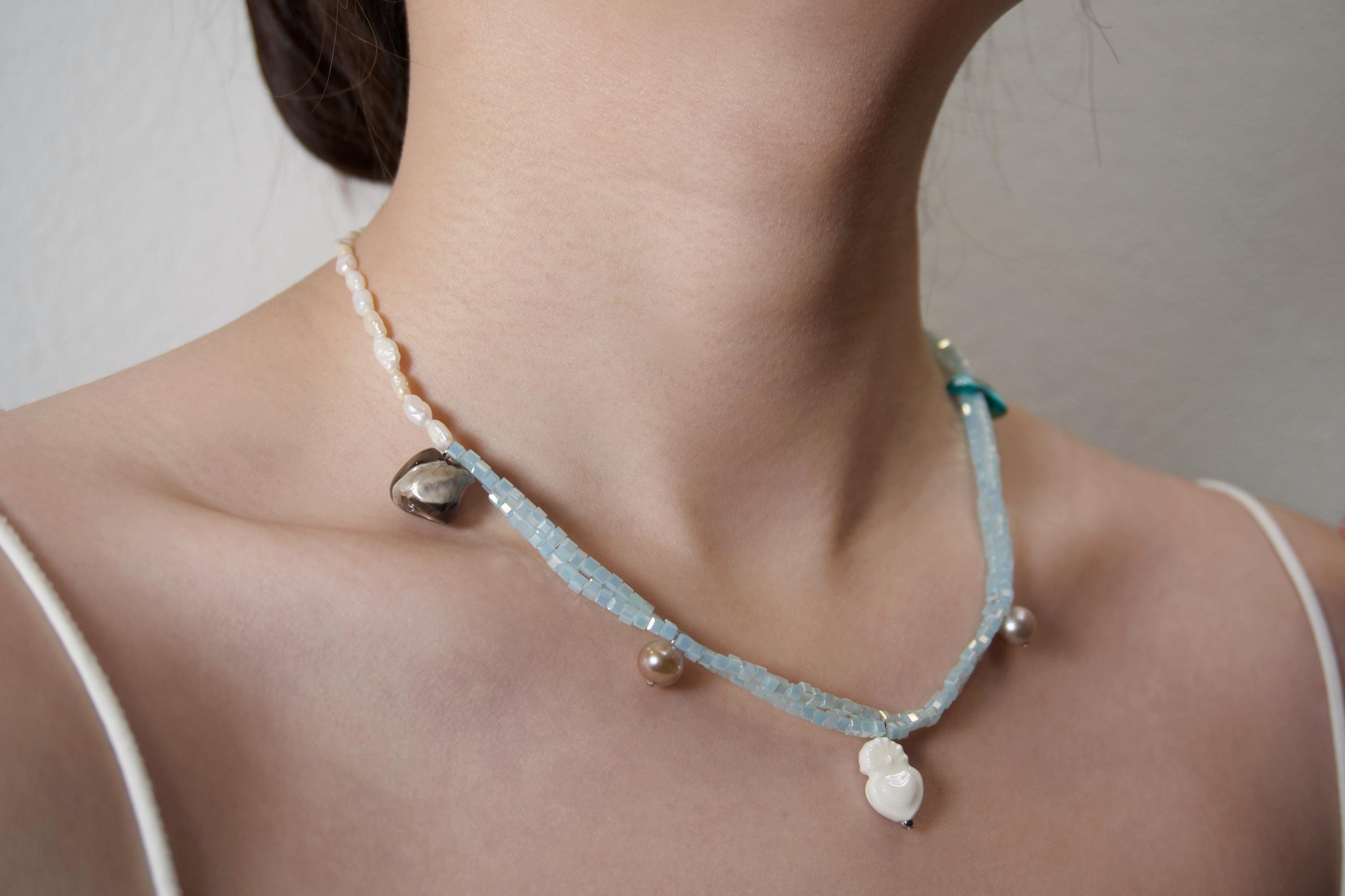 Ocean-Inspired Beaded Necklace