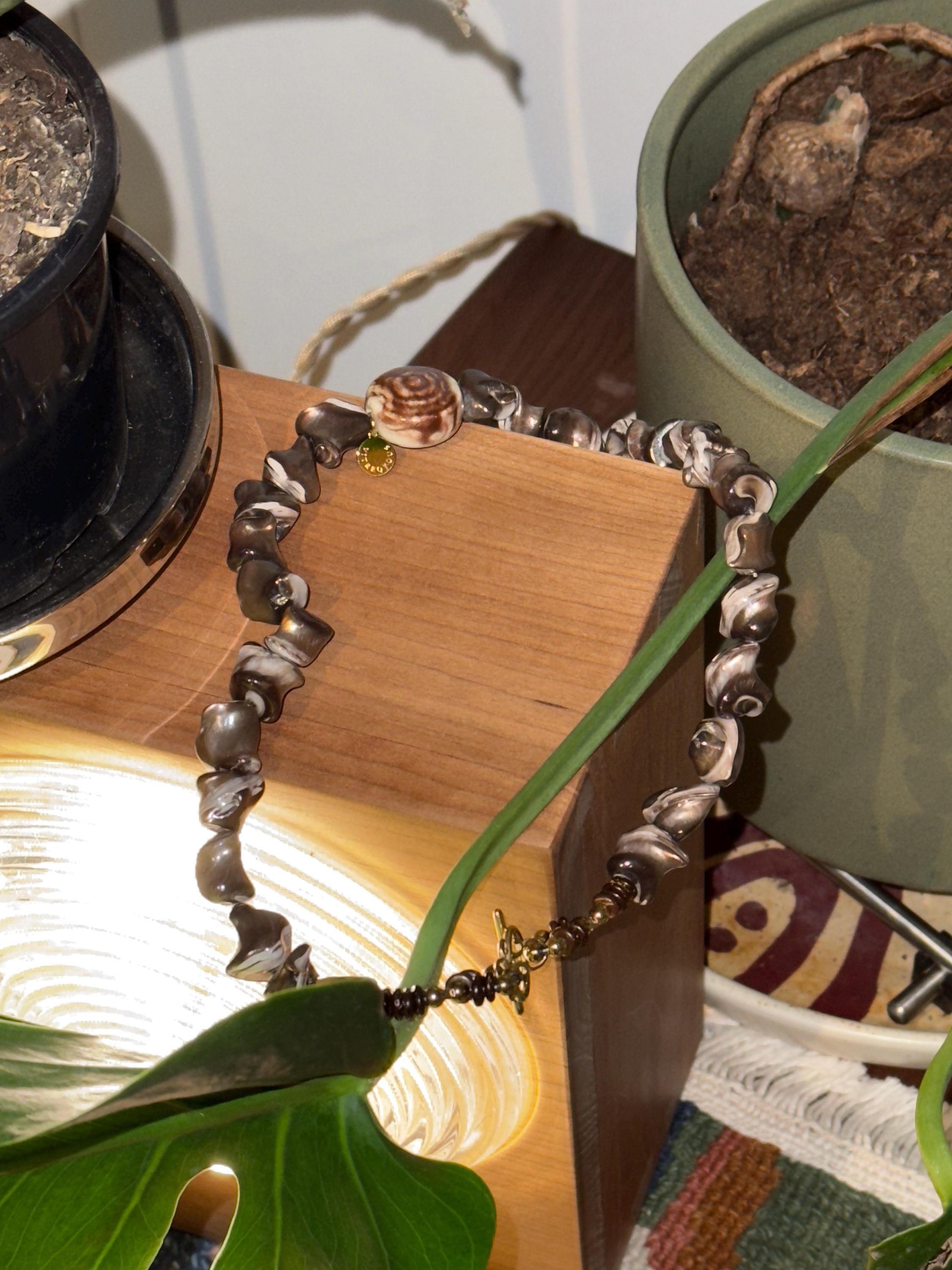 Handmade Brown Shell Necklace