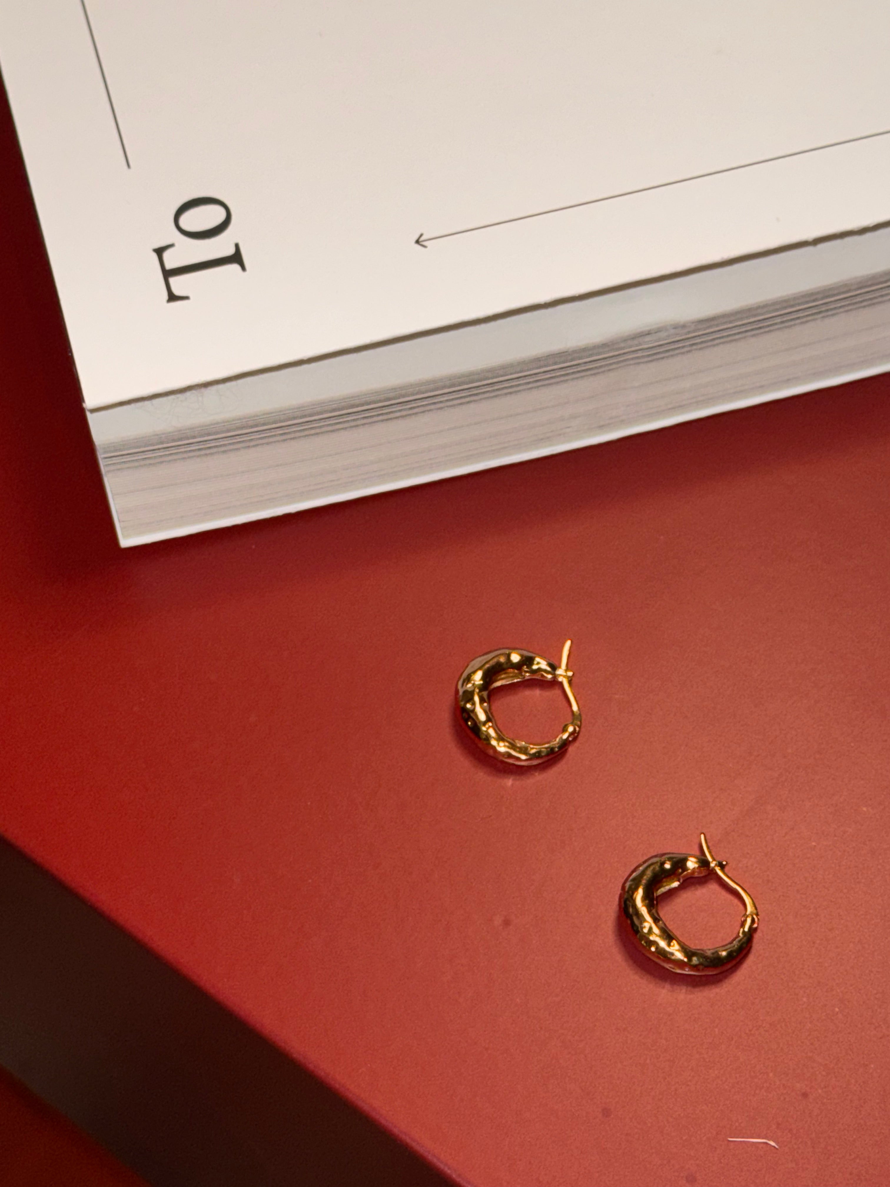 Hammered Hoop Earrings