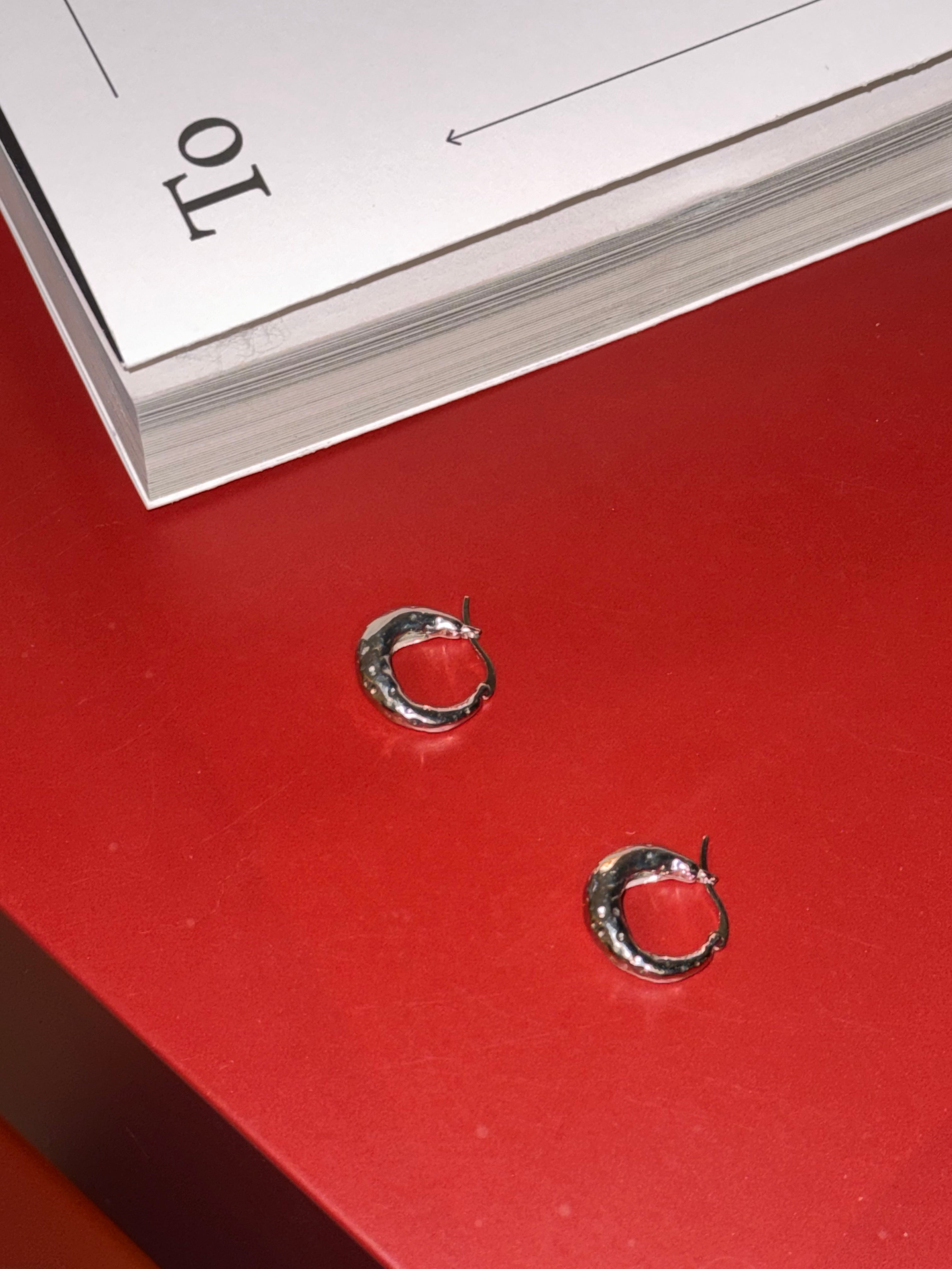 Hammered Hoop Earrings