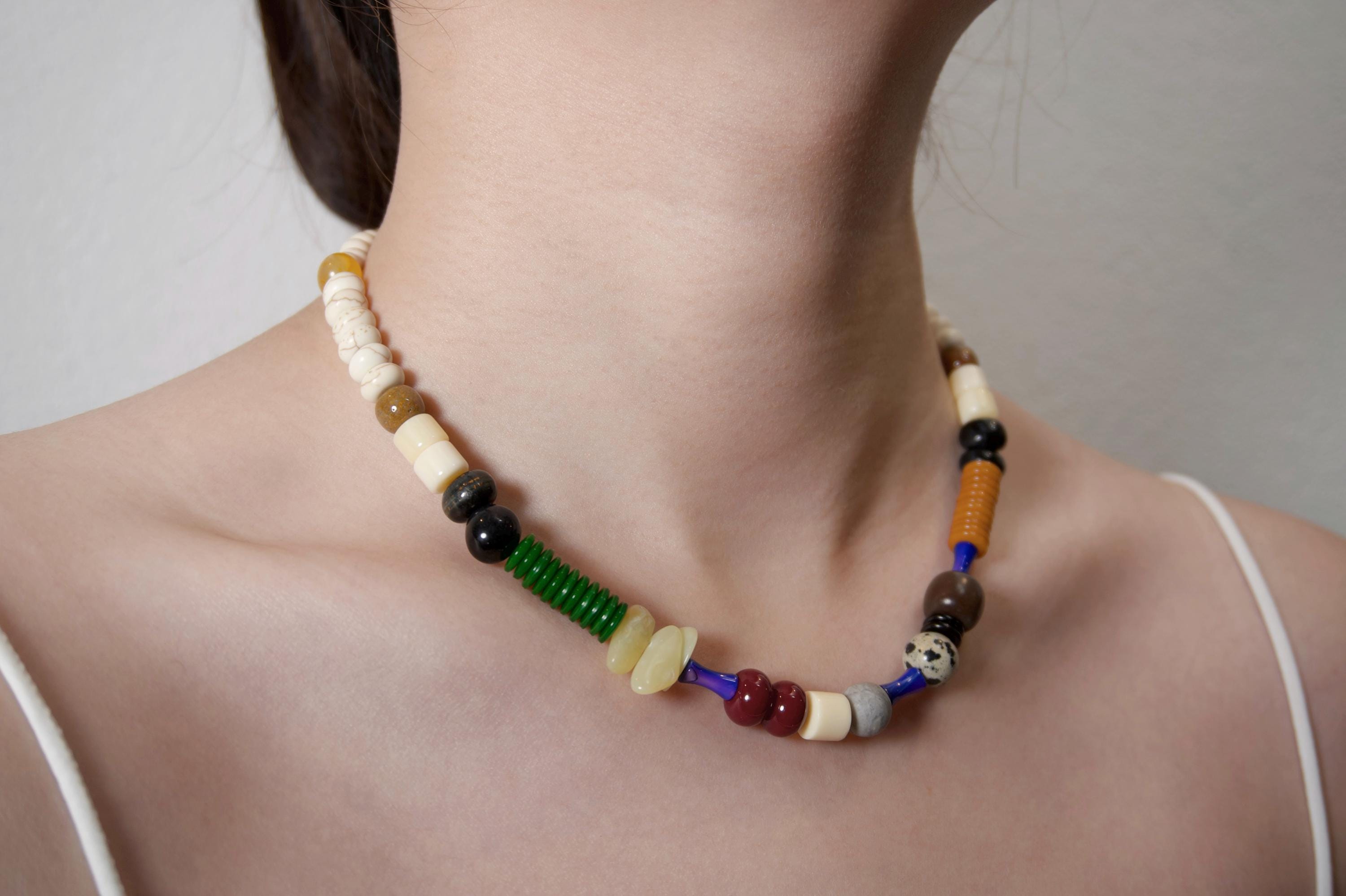 Handmade Arcadia Mixed Beads Necklace