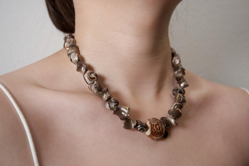 Handmade Brown Shell Necklace